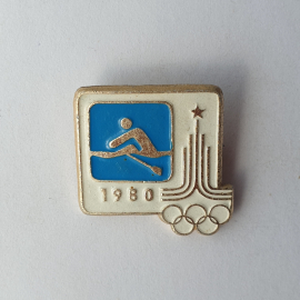 Значок "Гребля. Олимпиада-1980", СССР